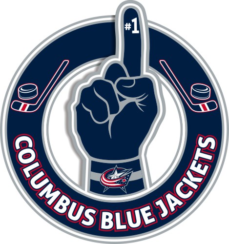 Number One Hand Columbus Blue Jackets logo iron on paper